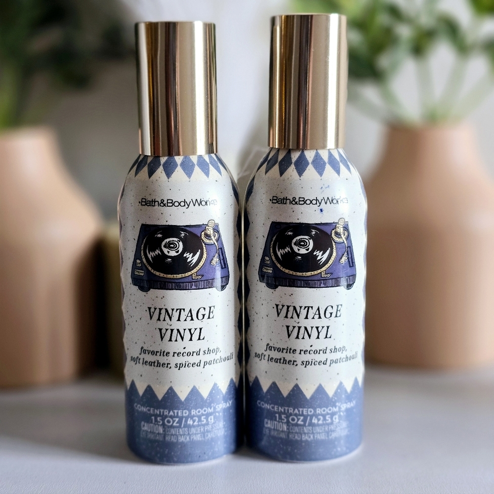 2 Vintage Vinyl Concentrated Room Sprays by Bath and Body Works